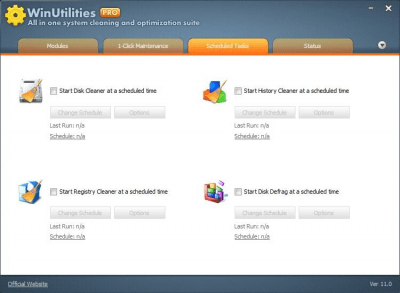 Screenshot of the application WinUtilities Pro - #1