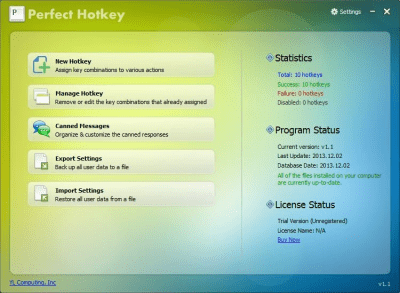 Screenshot of the application Perfect Hotkey - #3