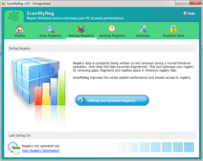Screenshot of the application ScanMyReg - #3