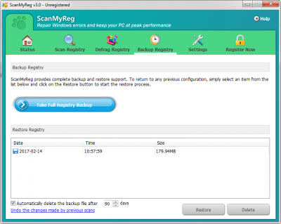Screenshot of the application ScanMyReg - #4