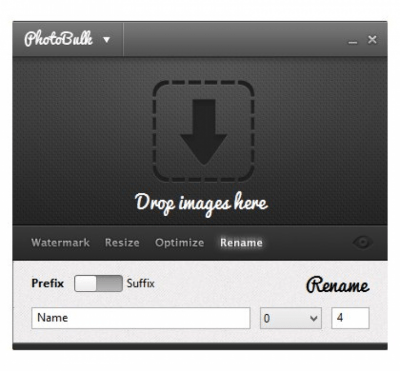 Screenshot of the application PhotoBulk - #3