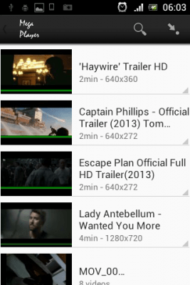 Screenshot of the application Mega Player - #8