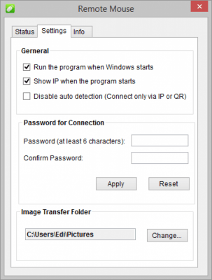 Screenshot of the application Remote Mouse for Windows - #2