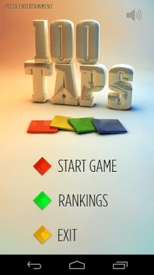 Screenshot of the application 100Taps - #1