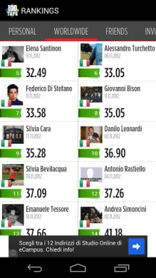 Screenshot of the application 100Taps - #4