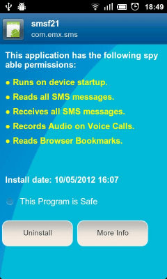 Screenshot of the application Anti Spy Mobile Free - #2
