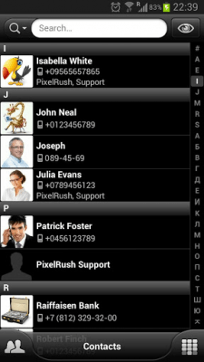 Screenshot of the application PP Theme – Black Blue - #1