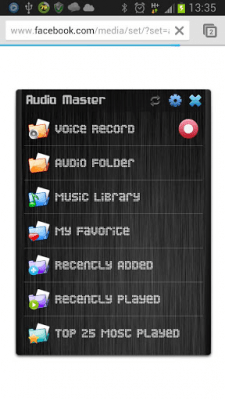 Screenshot of the application Audio Master Floating! - #1