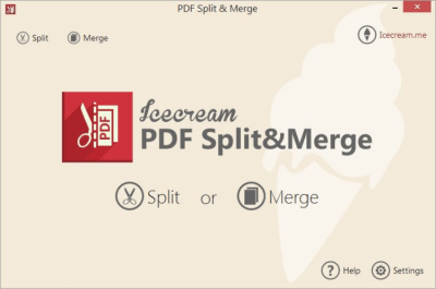 Screenshot of the application IceCream Split&Merge - #1