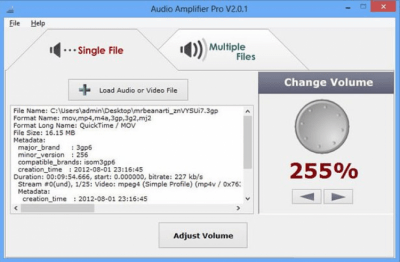 Screenshot of the application Audio Amplifier Pro - #1