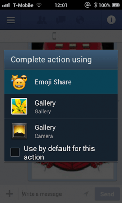Screenshot of the application Emoji Share - #6