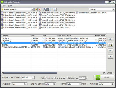 Screenshot of the application Full Audio Converter - #1