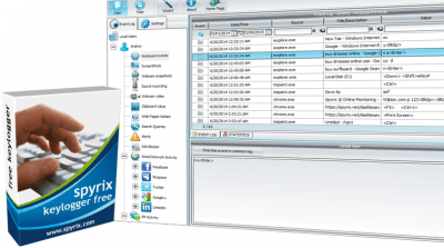 Screenshot of the application Spyrix Free Keylogger - #1