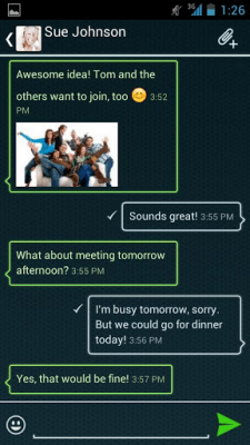 Screenshot of the application mysms - Tron Theme - #4