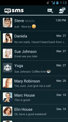 Screenshot of the application mysms - Tron Theme - #5