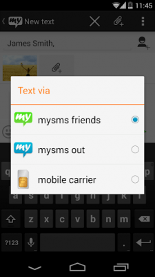 Screenshot of the application mysms - KitKat Theme - #4