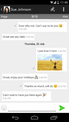 Screenshot of the application mysms - KitKat Theme - #5