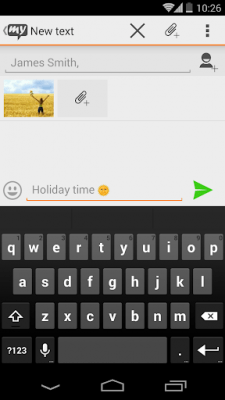 Screenshot of the application mysms - Orange & White Theme - #1