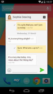 Screenshot of the application mysms - Orange & White Theme - #3