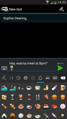 Screenshot of the application mysms mirror - Dark Theme - #3