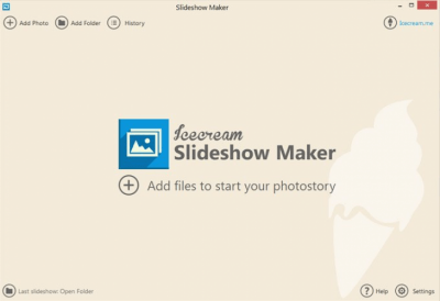 Screenshot of the application IceCream Slideshow Maker - #1