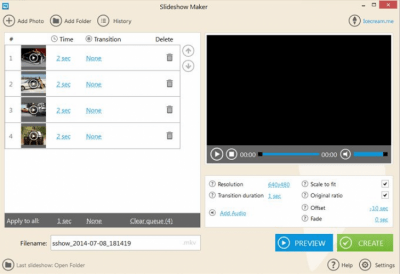Screenshot of the application IceCream Slideshow Maker - #2
