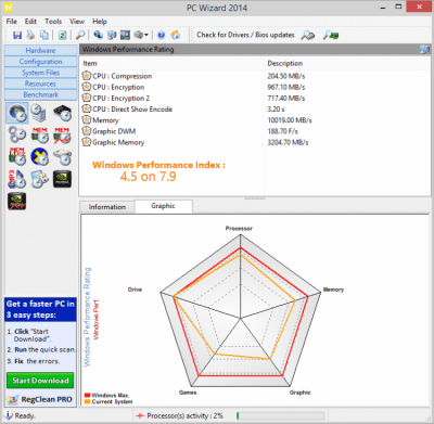 Screenshot of the application PC Wizard Portable - #4