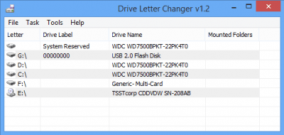 Screenshot of the application Drive Letter Changer - #2