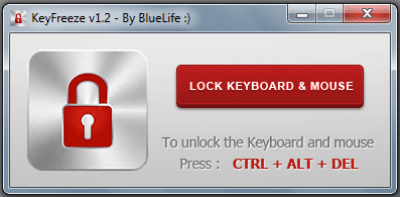 Screenshot of the application BlueLife KeyFreeze - #1