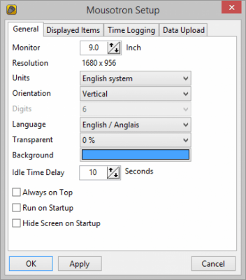 Screenshot of the application Mousotron - #3