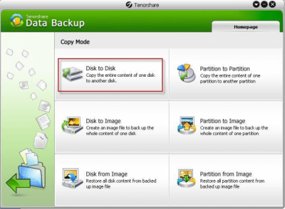 Screenshot of the application Windows Data Backup - #1