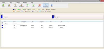 Screenshot of the application Free Partition Manager - #2