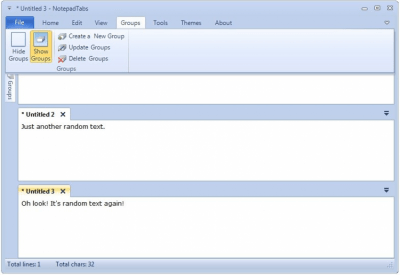 Screenshot of the application NotepadTabs - #3