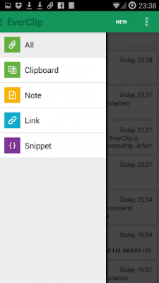 Screenshot of the application EverClip - #4