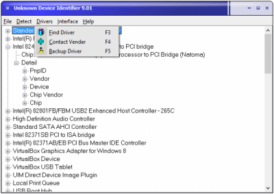 Screenshot of the application Unknown Device Identifier - #2