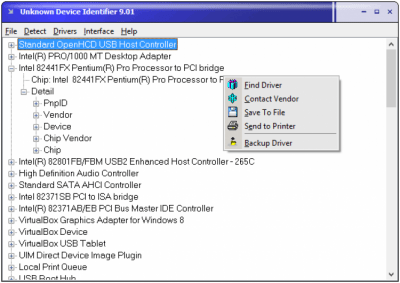 Screenshot of the application Unknown Device Identifier - #3