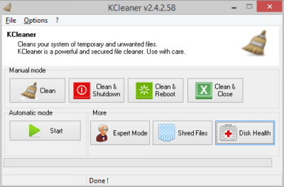 Screenshot of the application KCleaner Lite - #1