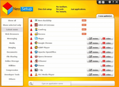 Screenshot of the application NeoSetup - #2