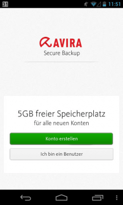Screenshot of the application Avira Secure Backup - #4