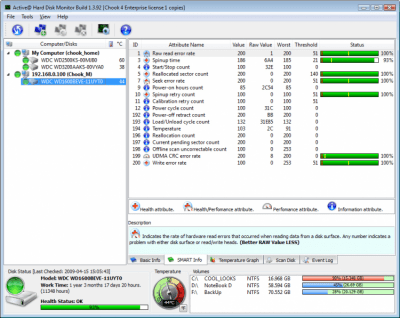 Screenshot of the application Active@ Hard Disk Monitor - #1