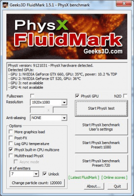 Screenshot of the application FluidMark - #1