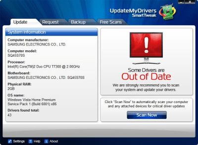 Screenshot of the application DriverUpdaterPro - #1