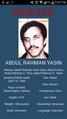 Screenshot of the application FBI Most Wanted - #7