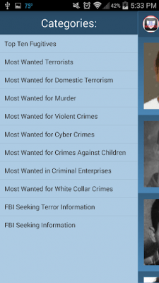 Screenshot of the application FBI Most Wanted - #8