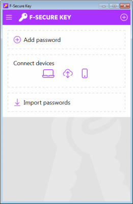 Screenshot of the application F-Secure KEY - #1