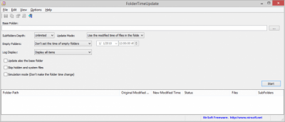 Screenshot of the application FolderTimeUpdate - #1