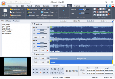 Screenshot of the application AVS Audio Editor - #1