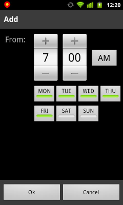 Screenshot of the application Phone Profiles - #3