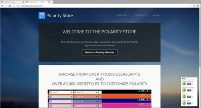 Screenshot of the application Polarity - #1