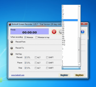Screenshot of the application Boilsoft Screen Recorder - #2